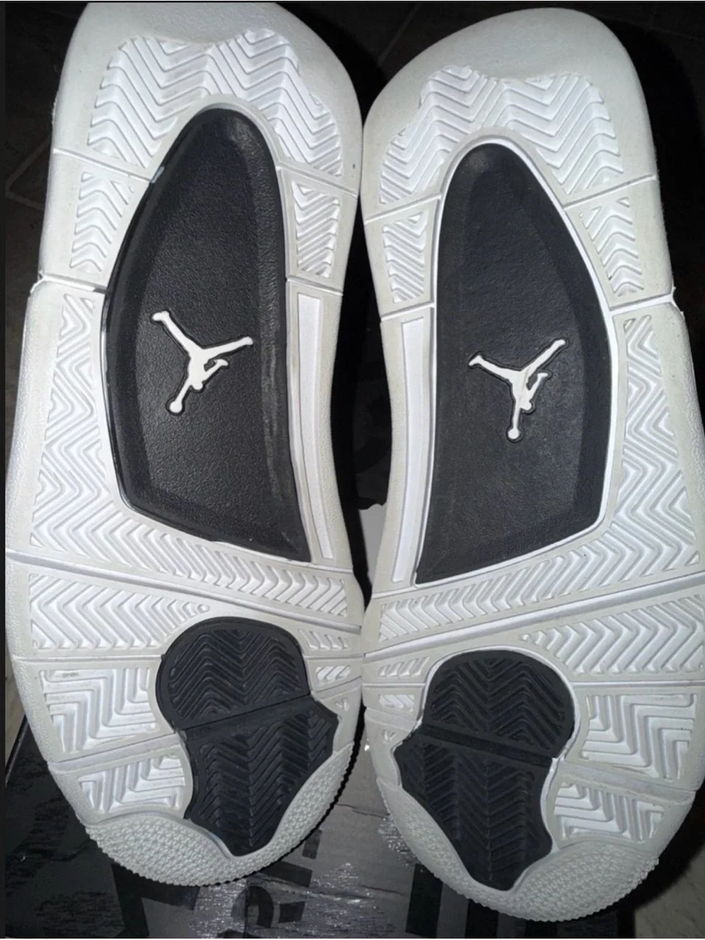 Jordan 4 fear size 6.5 authentic grey black white